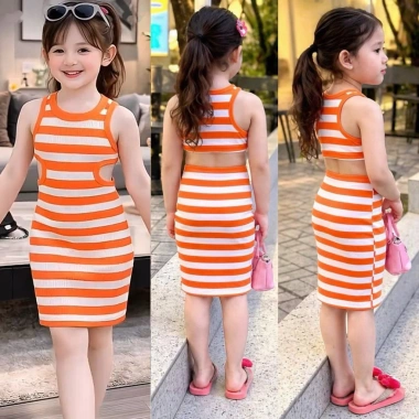 Đầm Body Khoét Eo Cho Bé Gái - Thiết Kế Thời Trang Xinh Xắn, Giá Chỉ 89.000 VNĐ