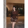 Đầm body nữ phối eo da sang chảnh, thiết kế tiệc Tết, giảm giá 20% chỉ 380.070₫ 4