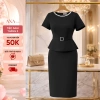Đầm Bút Chì Kết Cườm Trung Niên ANA Mode - Cotton Lạnh Cao Cấp, Đi Tiệc, Quà Tết Tặng Mẹ, Giá 680k