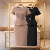 Đầm Bút Chì Kết Cườm Trung Niên ANA Mode - Cotton Lạnh Cao Cấp, Đi Tiệc, Quà Tết Tặng Mẹ, Giá 680k 4