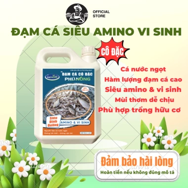 Đạm cá siêu amino vi sinh Phú Nông Xanh 5L – mùi thơm nhẹ, phân bón hữu cơ, giá 240.000 VNĐ