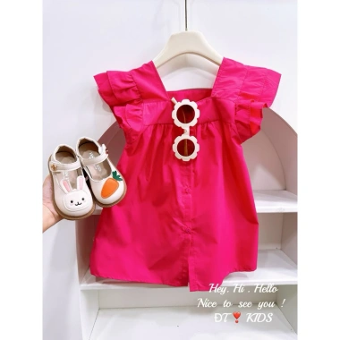 Đầm cánh tiên bé gái chất thô mềm hồng cánh sen - Váy công chúa 8-20kg 115k 5