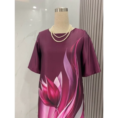 Đầm chim hạc lụa cao cấp trung niên, phom suông giấu bụng, giảm giá 650k 8 Đầm chim hạc lụa cao cấp trung niên, phom suông giấu bụng, giảm giá 650k 8