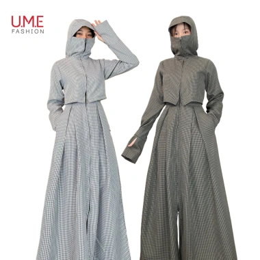 Đầm chống nắng croptop toàn thân răng sói NGẮN-Dài, bảo vệ da, thời trang