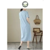 Đầm chữ A retro vải lanh jacquard cotton cổ đứng cải tiến, vừa tay, mát mẻ mùa hè - Giá chỉ 398.333₫ 5