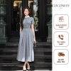 Đầm Cổ Sơ Mi Sen Đức Xếp Li Maxi Thanh Lịch Tay Ngắn Nữ Tính Dây Thắt Lưng Giá 680.000 VND