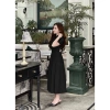 Đầm Cổ Sơ Mi Sen Đức Xếp Li Maxi Thanh Lịch Tay Ngắn Nữ Tính Dây Thắt Lưng Giá 680.000 VND 6
