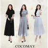 Đầm Cổ Sơ Mi Sen Đức Xếp Li Maxi Thanh Lịch Tay Ngắn Nữ Tính Dây Thắt Lưng Giá 680.000 VND 8