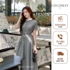Đầm Cổ Sơ Mi Sen Đức Xếp Li Maxi Thanh Lịch Tay Ngắn Nữ Tính Dây Thắt Lưng Giá 680.000 VND 9