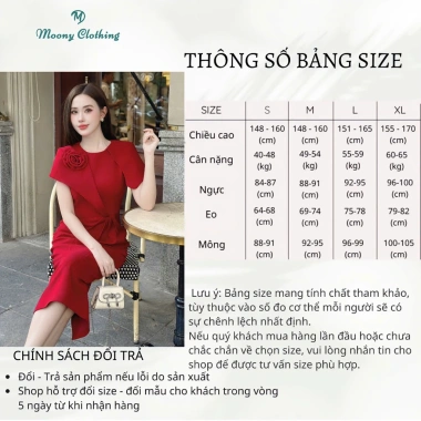 Đầm cổ tròn tay hến phủ vai hoa ngực ôm body dáng bút chì dài chất tuyết mưa - công sở, dự tiệc - giảm giá 352k/289k
