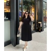 Đầm cổ vest nữ bigsize 60-98kg - Thiết kế thanh lịch, giá chỉ 329.000đ