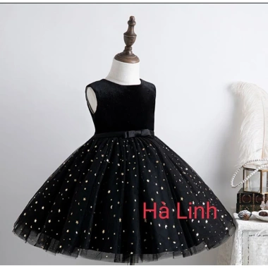 Đầm công chúa bé gái - Váy sao đen tiệc chụp ảnh, giảm giá 20% chỉ 212.055 VND 5