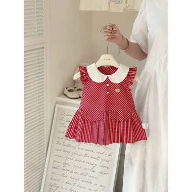 Đầm công chúa Cotton không tay mùa hè 0-3Y – nhẹ, phong cách nhiệt đới, thân thiện môi trường, giá ưu đãi 266.364₫ 3