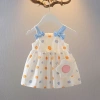 Đầm công chúa dây Cotton bé 0-3 tuổi mùa hè, thoáng khí, nhiệt đới, giá 163.044₫ 2