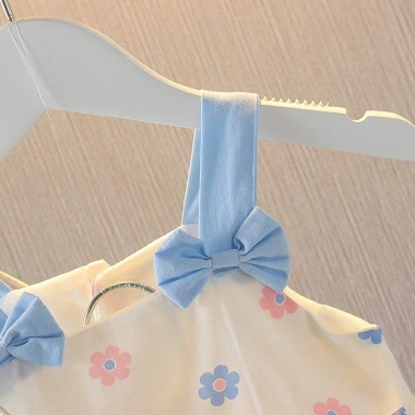 Đầm công chúa dây Cotton bé 0-3 tuổi mùa hè, thoáng khí, nhiệt đới, giá 163.044₫