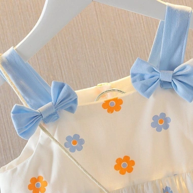 Đầm công chúa dây Cotton bé 0-3 tuổi mùa hè, thoáng khí, nhiệt đới, giá 163.044₫