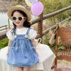 Đầm công chúa denim 0-3 tuổi mùa hè, suspender thoáng khí, nhẹ mát 5