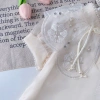 Đầm công chúa qipao Trung Hoa cài nút, đính ngọc trai, mùa hè cho bé gái 2-7 tuổi 5