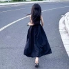 Đầm công chúa tay dài đen thời trang mùa thu cho bé gái 3-15 tuổi - Giá ưu đãi 182.412 VND 9