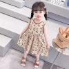 Đầm công chúa vintage hoa không tay bé 0-3Y mùa hè thoáng khí combo phong cách 5