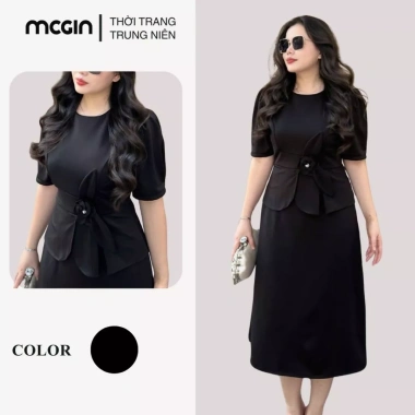Đầm công sở bigsize cao cấp ôm dáng Samy đính hoa thanh lịch, cotton co giãn, thoải mái, giảm giá 399.000₫ 4