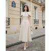 Đầm công sở cao cấp dáng dài màu kem - Cape vai hoa sang trọng, tôn dáng thanh lịch, giảm còn 632.880₫ 5