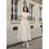 Đầm công sở cao cấp dáng dài màu kem - Cape vai hoa sang trọng, tôn dáng thanh lịch, giảm còn 632.880₫ 6
