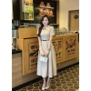 Đầm công sở cao cấp thiết kế GL, cổ lá, khóa giọt trước V01 – Giá chỉ 419.000₫ 6
