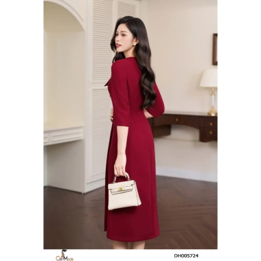 Đầm công sở CITI MODE FASHION đỏ chân A xếp ly lệch, tag cài - 499.000₫ 2 Đầm công sở CITI MODE FASHION đỏ chân A xếp ly lệch, tag cài - 499.000₫ 2