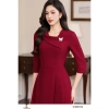 Đầm công sở CITI MODE FASHION đỏ chân A xếp ly lệch, tag cài - 499.000₫ 3