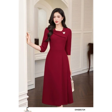 Đầm công sở CITI MODE FASHION đỏ chân A xếp ly lệch, tag cài - 499.000₫ 4 Đầm công sở CITI MODE FASHION đỏ chân A xếp ly lệch, tag cài - 499.000₫ 4