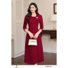 Đầm công sở CITI MODE FASHION đỏ chân A xếp ly lệch, tag cài - 499.000₫ 5