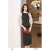 Đầm công sở CITI MODE FASHION ôm liền peplum kẻ đen trắng cổ vạt nơ – Giá 499.000 VND 4