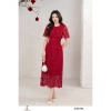 Đầm công sở CITI MODE FASHION ôm ren đỏ tay chơm, đính hoa ngực - 565.000₫ 6