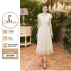 Đầm công sở CITI MODE FASHION xòe chấm bi cổ đổ tay chờm - Giá chỉ 495.000₫