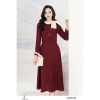 Đầm công sở CITI MODE FASHION xòe dạ đỏ giả set, cổ phối nơ cách điệu - DH5.790 3