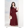Đầm công sở CITI MODE FASHION xòe dạ đỏ giả set, cổ phối nơ cách điệu - DH5.790 4