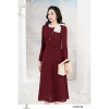 Đầm công sở CITI MODE FASHION xòe dạ đỏ giả set, cổ phối nơ cách điệu - DH5.790 5