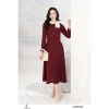 Đầm công sở CITI MODE FASHION xòe dạ đỏ giả set, cổ phối nơ cách điệu - DH5.790 6
