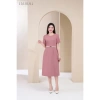 Đầm công sở LALULILL dáng A nhẹ, tay cộc, cổ tròn, xi tuýt co giãn - Giá chỉ 469.000đ 6