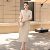 Đầm công sở nữ twill silk chéo Hàn thanh lịch - Giá ưu đãi 418.500₫ OT11B094 4