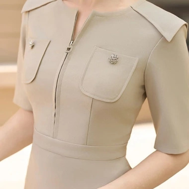 Đầm công sở nữ twill silk chéo Hàn thanh lịch - Giá ưu đãi 418.500₫ OT11B094 6