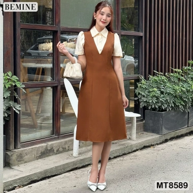 Đầm công sở thiết kế BEMINE MT8.589 tay ngắn - Giảm giá, chỉ còn 219.000₫