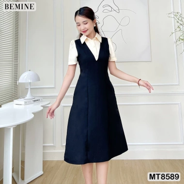 Đầm công sở thiết kế BEMINE MT8.589 tay ngắn - Giảm giá, chỉ còn 219.000₫