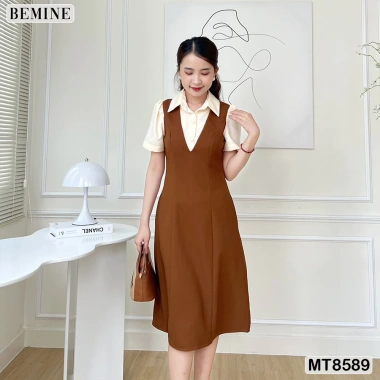 Đầm công sở thiết kế BEMINE MT8.589 tay ngắn - Giảm giá, chỉ còn 219.000₫