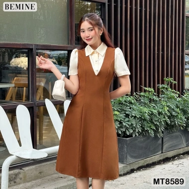 Đầm công sở thiết kế BEMINE MT8.589 tay ngắn - Giảm giá, chỉ còn 219.000₫