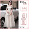 đầm dạ hội Katty trễ vai dài xòe sang trọng, váy dự tiệc cao cấp tôn dáng, chỉ 385k
