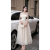 đầm dạ hội Katty trễ vai dài xòe sang trọng, váy dự tiệc cao cấp tôn dáng, chỉ 385k 7