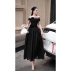 đầm dạ hội Katty trễ vai dài xòe sang trọng, váy dự tiệc cao cấp tôn dáng, chỉ 385k 8