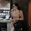 Đầm Dạ Tweed Tay Phồng Cổ Đính Đá Sang Trọng - Váy Tiểu Thư Thu Đông Noel Tết, Ảnh Thật, Loại 1, Giá 445k 3